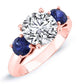 Fuschia Diamond Matching Band Only (engagement Ring Not Included) For Ring With Round Center rosegold