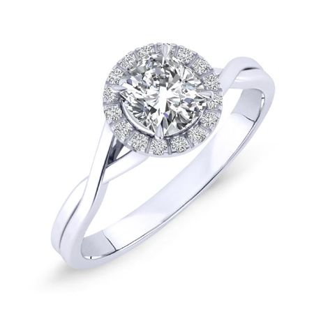 Larkspur Moissanite Matching Band Only (engagement Ring Not Included) For Ring With Cushion Center whitegold