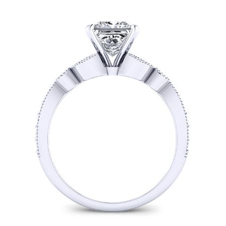 Laurel Round Diamond Engagement Ring (Lab Grown Igi Cert) whitegold