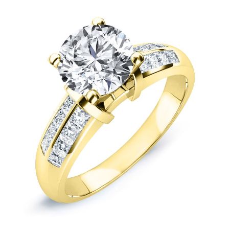 Heather Round Moissanite Bridal Set yellowgold