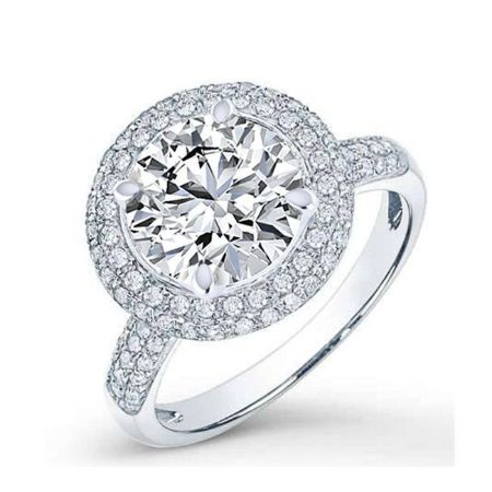 Winterberry Moissanite Matching Band Only (engagement Ring Not Included) For Ring With Round Center whitegold