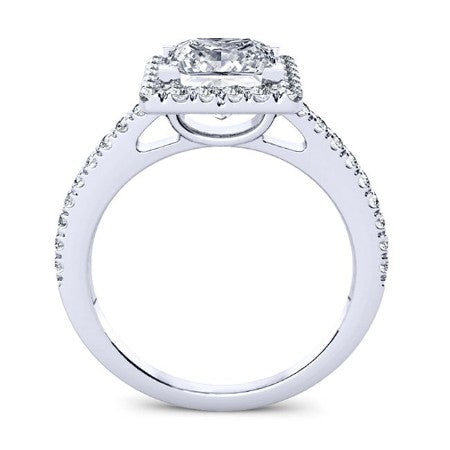 Mallow Princess Moissanite Engagement Ring whitegold