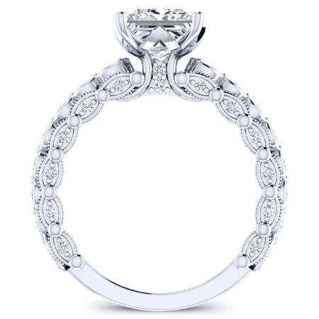 Kassia Princess Moissanite Engagement Ring whitegold