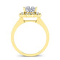 Coralbells Princess Moissanite Engagement Ring yellowgold