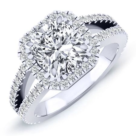 Freesia Cushion Diamond Bridal Set (Lab Grown Igi Cert) whitegold