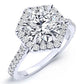 Cypress Diamond Matching Band Only (engagement Ring Not Included) For Ring With Round Center whitegold