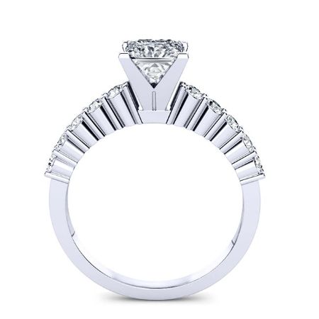 Magnolia Princess Moissanite Engagement Ring whitegold