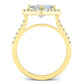Cattleya Princess Moissanite Engagement Ring yellowgold