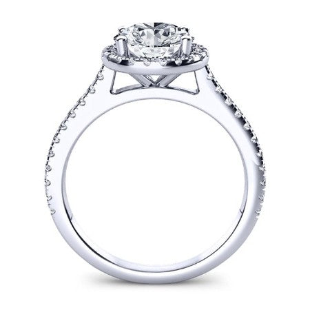 Mallow Round Moissanite Engagement Ring whitegold