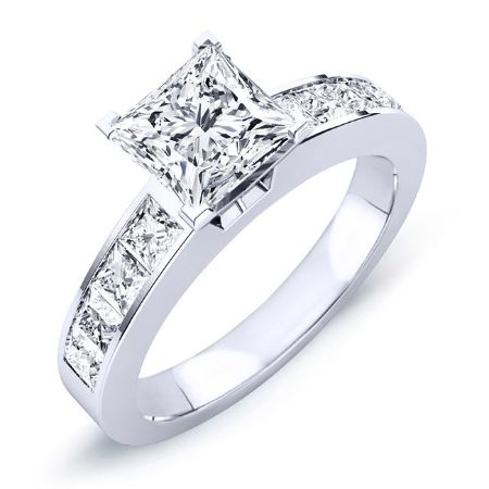 Ayana Moissanite Matching Band Only (engagement Ring Not Included) For Ring With Princess Center whitegold