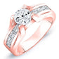 Ilima Moissanite Matching Band Only (engagement Ring Not Included) For Ring With Round Center rosegold