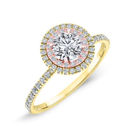 Juniper Diamond Matching Band Only (engagement Ring Not Included) For Ring With Round Center yellowgold