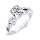 Camellia Moissanite Matching Band Only (engagement Ring Not Included) For Ring With Cushion Center whitegold