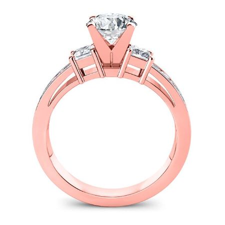 Hazel Princess Moissanite Engagement Ring rosegold