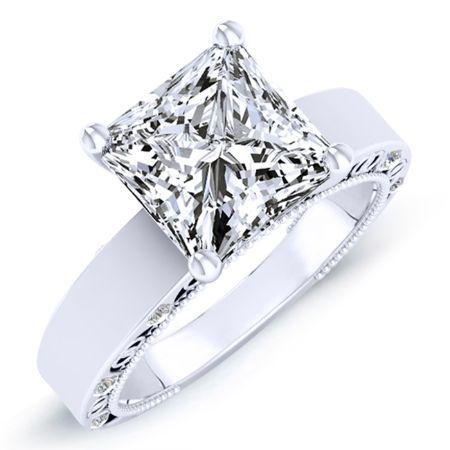 Acacia Diamond Matching Band Only (engagement Ring Not Included) For Ring With Princess Center whitegold