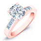 Jessamine Moissanite Matching Band Only (engagement Ring Not Included) For Ring With Cushion Center rosegold