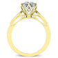 Pieris Princess Moissanite Engagement Ring yellowgold