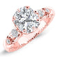 Oleana Diamond Matching Band Only (engagement Ring Not Included) For Ring With Cushion Center rosegold