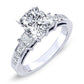 Hazel Moissanite Matching Band Only (engagement Ring Not Included) For Ring With Cushion Center whitegold