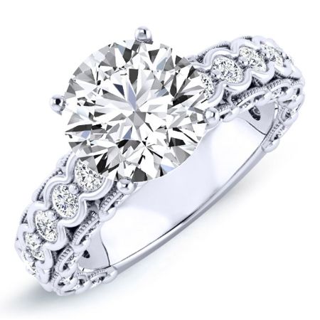 Kassia Diamond Matching Band Only (engagement Ring Not Included) For Ring With Round Center whitegold