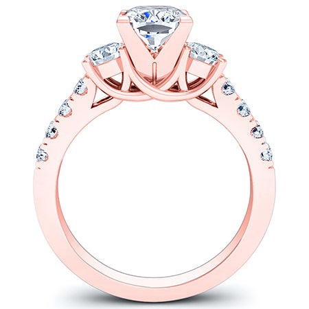 Primrose Cushion Moissanite Engagement Ring rosegold