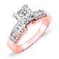 Crocus Moissanite Matching Band Only (engagement Ring Not Included) For Ring With Princess Center rosegold