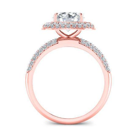 Winterberry Round Moissanite Engagement Ring rosegold