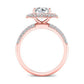 Winterberry Round Moissanite Engagement Ring rosegold