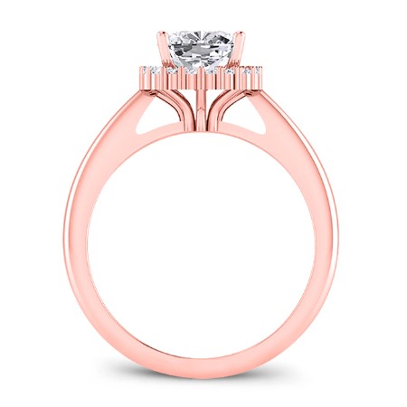 Callalily Cushion Diamond Engagement Ring (Lab Grown Igi Cert) rosegold