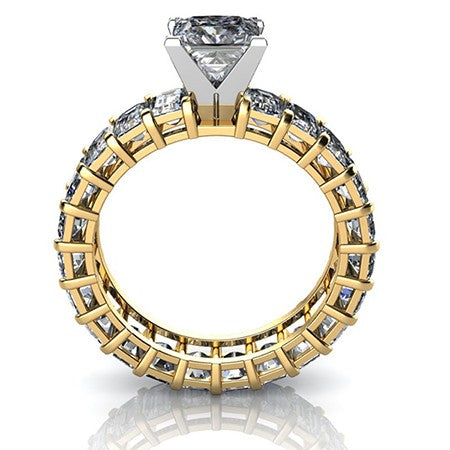 Blossom Princess Moissanite Engagement Ring yellowgold