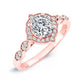 Petal Moissanite Matching Band Only (engagement Ring Not Included) For Ring With Cushion Center rosegold