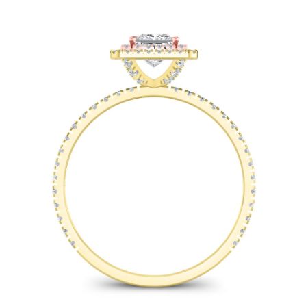 Juniper Princess Moissanite Engagement Ring yellowgold