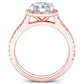 Mallow Round Diamond Engagement Ring (Lab Grown Igi Cert) rosegold