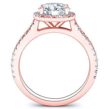 Mallow Round Diamond Engagement Ring (Lab Grown Igi Cert) rosegold
