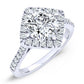 Cattleya Diamond Matching Band Only (engagement Ring Not Included) For Ring With Cushion Center whitegold