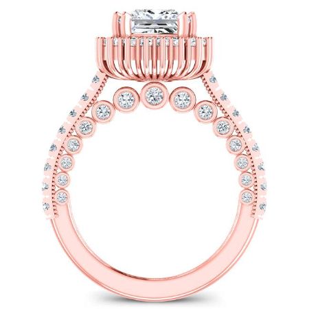 Varda Princess Diamond Engagement Ring (Lab Grown Igi Cert) rosegold