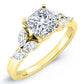 Wisteria Moissanite Matching Band Only (engagement Ring Not Included) For Ring With Princess Center yellowgold