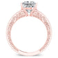 Romy Princess Moissanite Engagement Ring rosegold