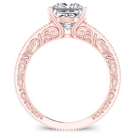 Romy Princess Moissanite Engagement Ring rosegold