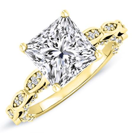 Peregrine Diamond Matching Band Only (engagement Ring Not Included) For Ring With Princess Center yellowgold