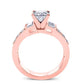 Daisy Princess Diamond Engagement Ring (Lab Grown Igi Cert) rosegold
