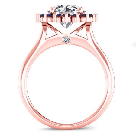 Dicentra Moissanite Matching Band Only (engagement Ring Not Included) For Ring With Round Center rosegold