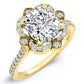 Rockrose Moissanite Matching Band Only (engagement Ring Not Included) For Ring With Cushion Center yellowgold