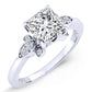 Lobelia Moissanite Matching Band Only (engagement Ring Not Included) For Ring With Princess Center whitegold