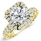 Canna Moissanite Matching Band Only (engagement Ring Not Included) For Ring With Round Center yellowgold