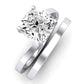 Zinnia Diamond Matching Band Only ( Engagement Ring Not Included) For Ring With Cushion Center whitegold