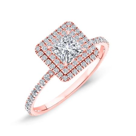 Juniper Moissanite Matching Band Only (engagement Ring Not Included) For Ring With Princess Center rosegold