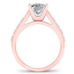 Yarrow Cushion Diamond Engagement Ring (Lab Grown Igi Cert) rosegold