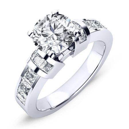 Ivy Diamond Matching Band Only (engagement Ring Not Included) For Ring With Round Center whitegold