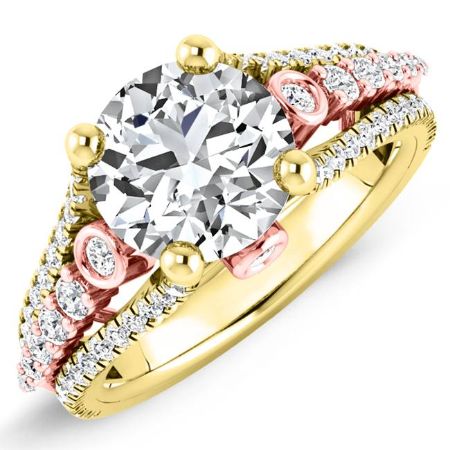 Sireli Moissanite Matching Band Only (engagement Ring Not Included) For Ring With Round Center yellowgold